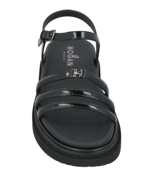 Hogan Black Sandals Leather
