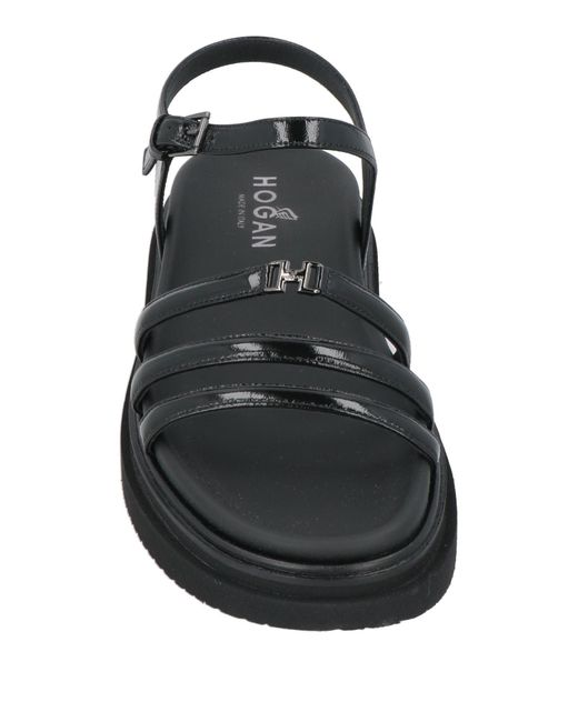 Hogan Black Sandals Leather