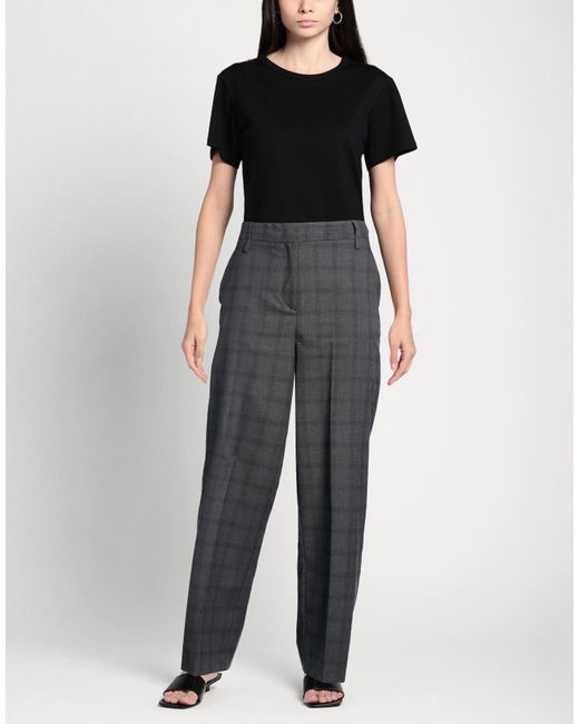 Soallure Gray Pants Polyester, Viscose, Elastane