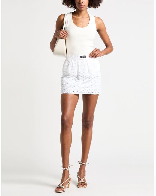 MAX&Co. White Mini Skirt