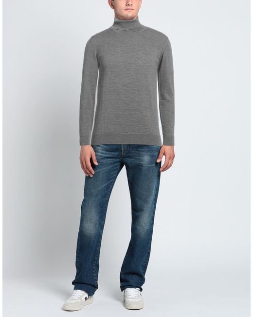 Alpha Studio Gray Turtleneck for men