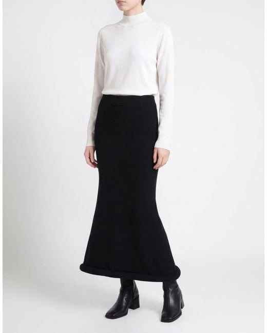 Jean Paul Gaultier Black Maxi Skirt Viscose, Polyester, Polyamide, Elastane