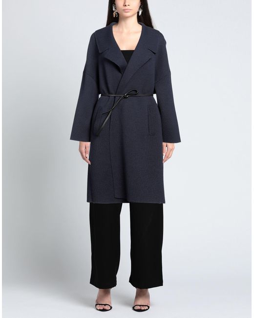 Fabiana Filippi Blue Overcoat & Trench Coat