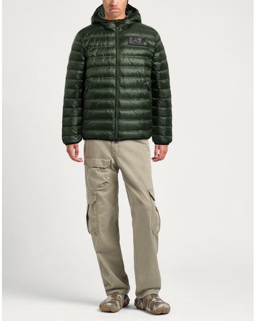 EA7 Green Puffer for men