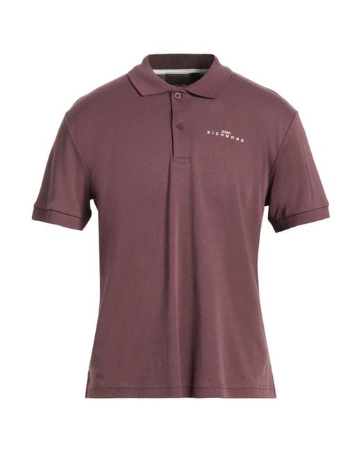John Richmond Purple Polo Shirt Cotton for men
