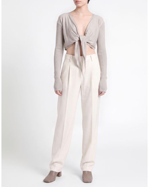 Rick Owens White Wrap Cardigans
