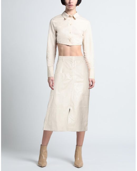Marella White Midi Skirt