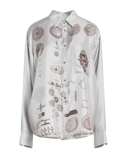 Pierre Louis Mascia Gray Shirt Silk