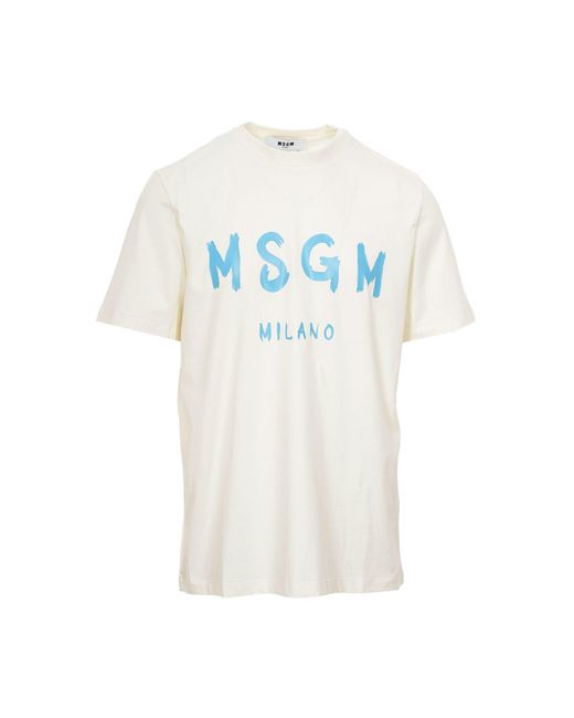 T-shirt MSGM pour homme en coloris White