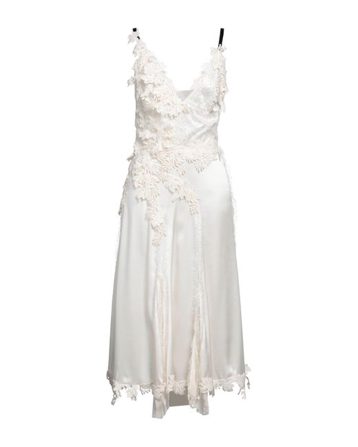 Ermanno Scervino White Midi Dress