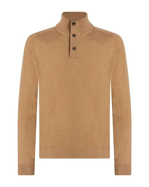 LUIGI GENTILE Natural Turtleneck Cashmere for men