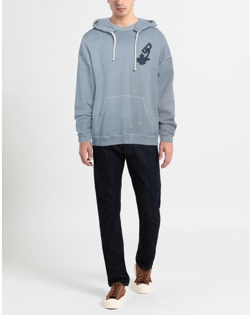 DSquared² Blue Sweatshirt Cotton, Elastane for men