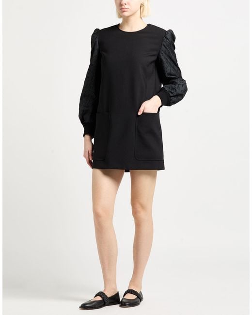 Max Mara Black Mini Dress Virgin Wool, Elastane