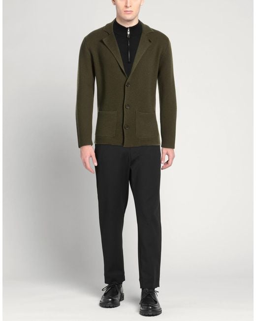 Daniele Fiesoli Green Military Blazer Merino Wool for men