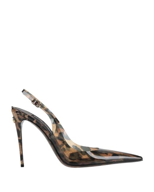 Dolce & Gabbana Metallic Camel Pumps Pvc