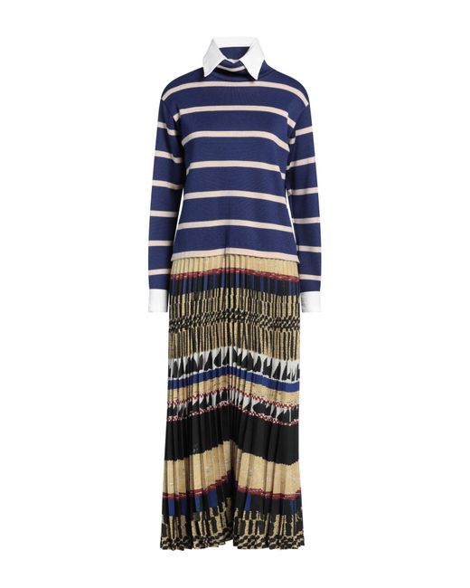 Stella Jean Blue Midi-Kleid