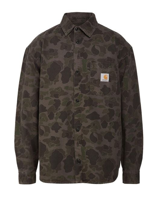 Carhartt Gray Shirt Cotton for men