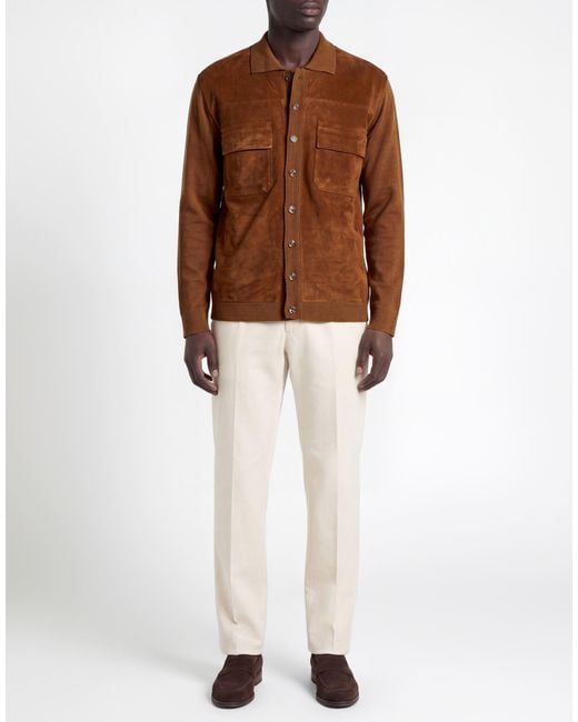 Daniele Fiesoli Brown Jacket for men