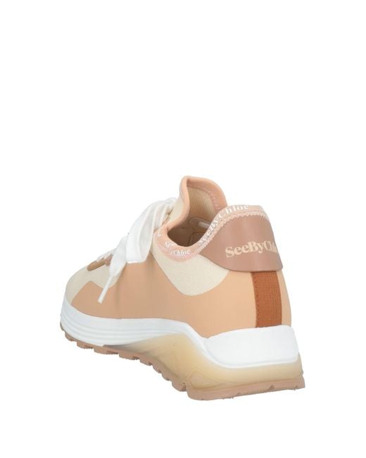 See By Chloé Natural Sneakers Leather, Textile Fibers