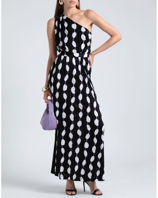 Diane von Furstenberg Black Bedrucktes Maxikleid Kiera Aus Jersey
