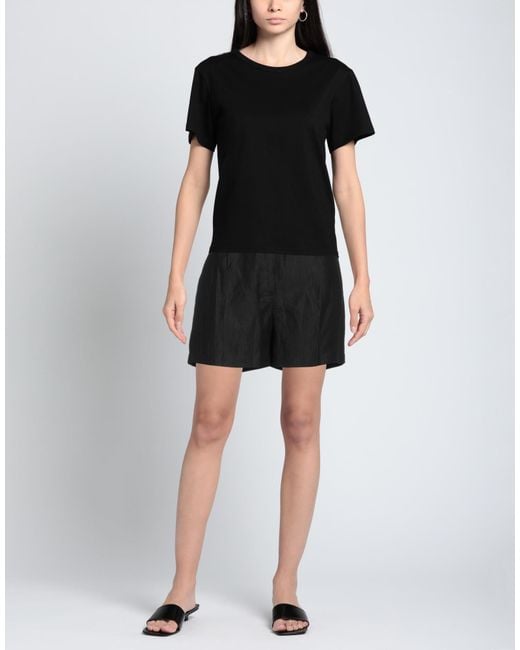 Alpha Studio Black Shorts & Bermuda Shorts