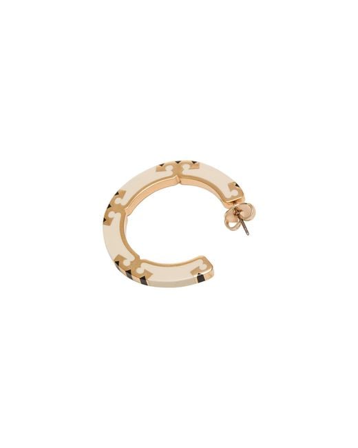 Pendiente Tory Burch de color White