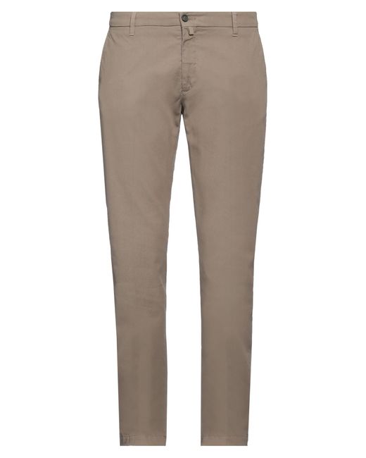 Luigi Borrelli Napoli Gray Khaki Pants Cotton for men