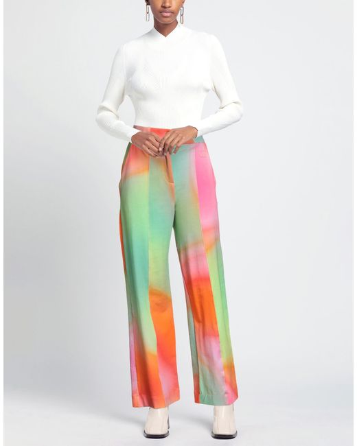 Nenette Green Pants Cotton, Elastane