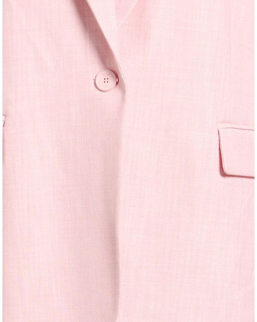 Maje Pink Blazer Viscose, Polyester, Elastane