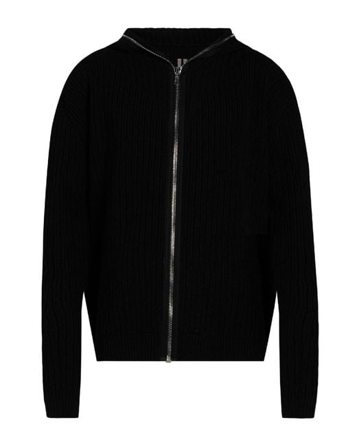 Rick Owens Black Cardigan Virgin Wool for men