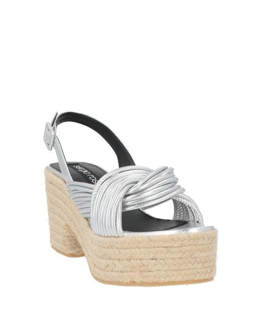 Sergio Rossi White Espadrilles Leather