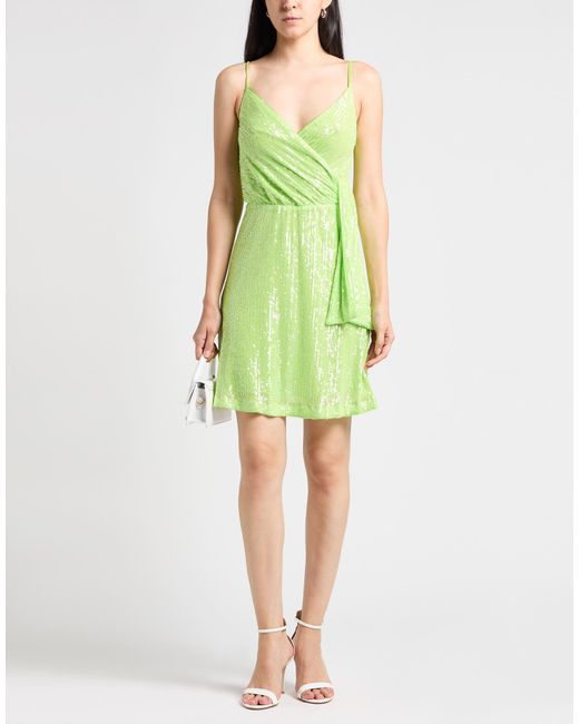 Liu Jo Yellow Lime Mini Dress Polyester, Elastane