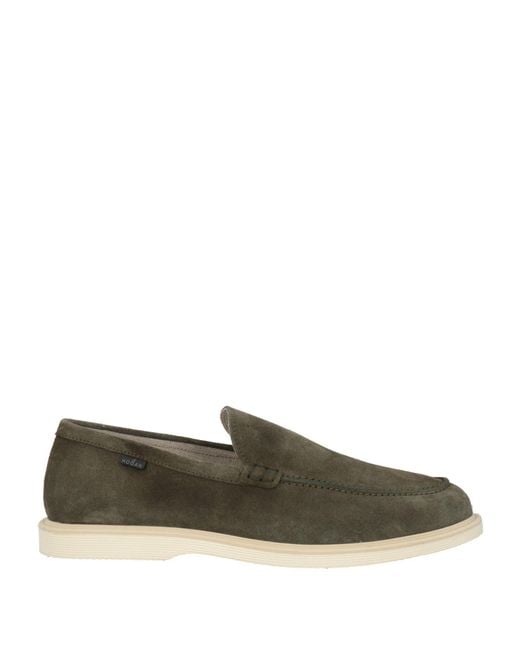 Hogan Green Military Loafers Leather for men