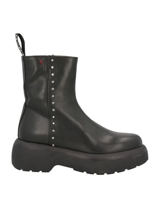 GIO+ Black Ankle Boots Leather