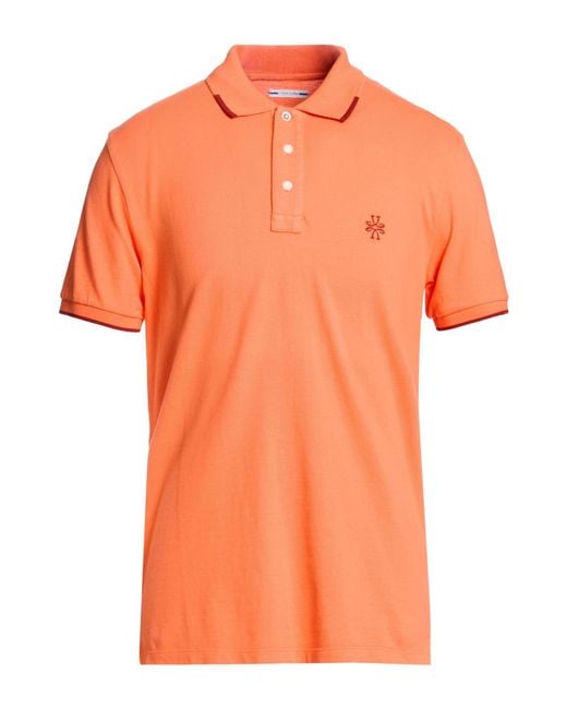 Jacob Cohen Orange Polo Shirt Cotton, Elastane for men