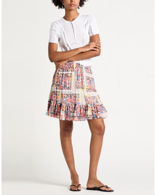 Missoni Red Mini Skirt Silk