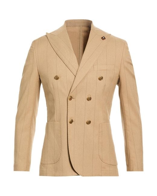 Blazer di Exibit in Natural da Uomo