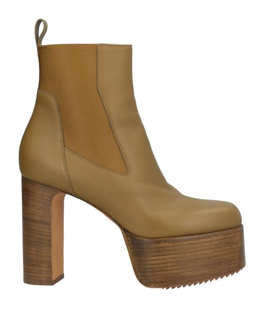 Rick Owens Brown Ankle Boots