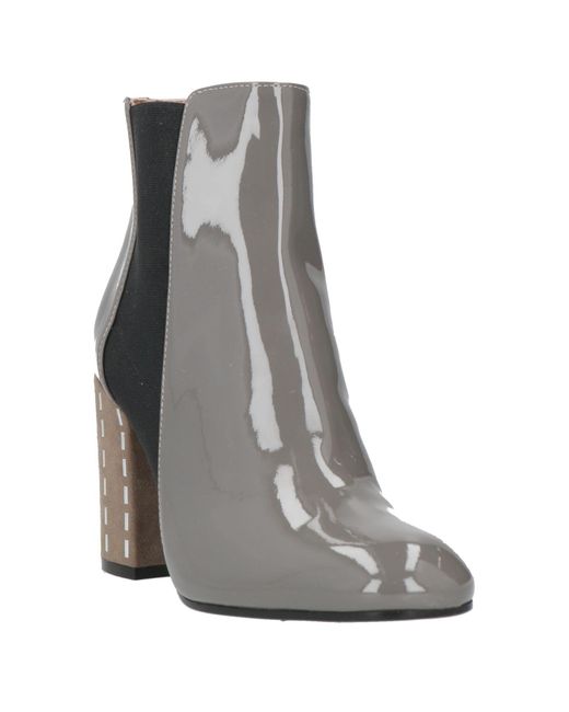 Pollini Gray Ankle Boots