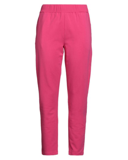 Liu Jo Pink Fuchsia Pants Cotton, Elastane