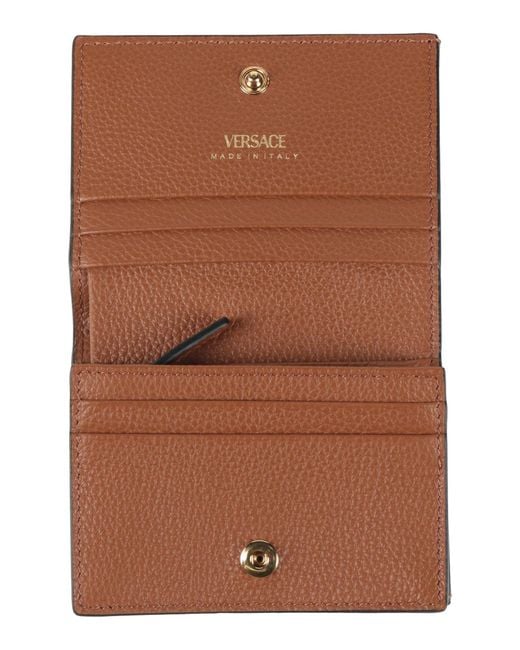 Versace Brown Wallet Calfskin