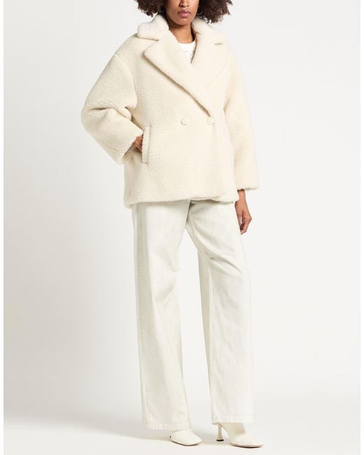 Twinset Natural Shearling & Teddy