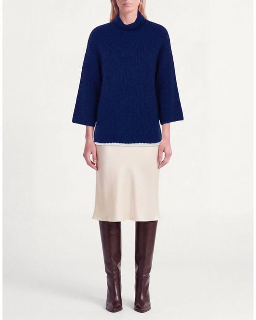 Akep Blue Turtleneck Merino Wool