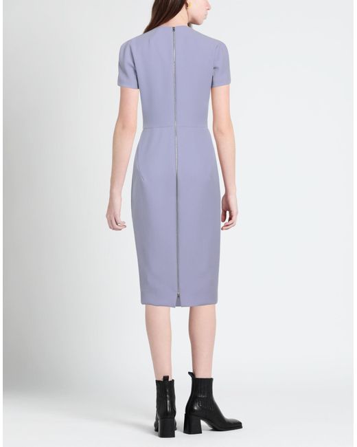 Victoria Beckham Purple Midi Dress