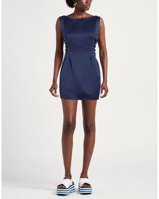 Elisabetta Franchi Blue Mini Dress Polyester