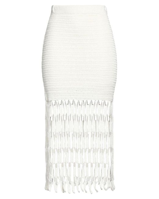 Ayni White Midi Skirt