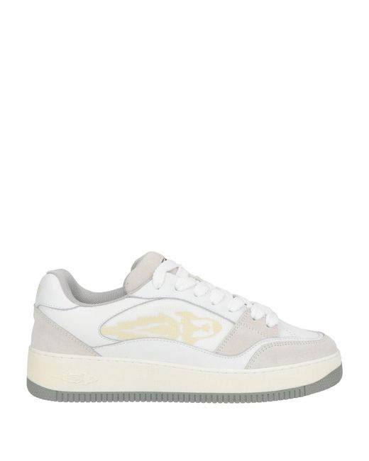 ENTERPRISE JAPAN White Sneakers Leather, Textile Fibers