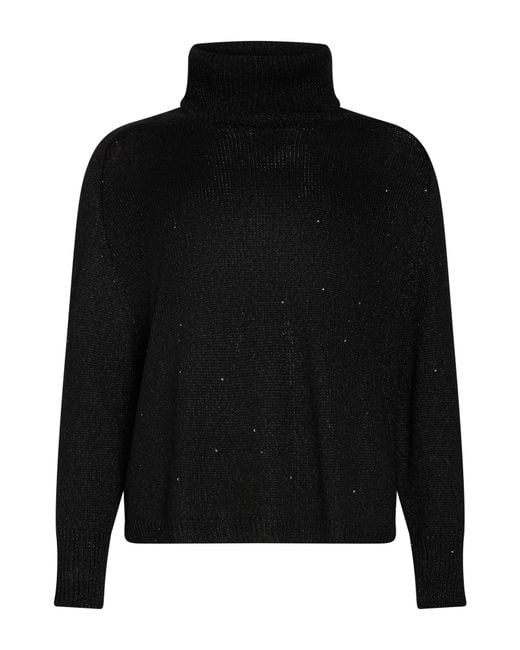 Caractere Black Turtleneck Viscose, Polyester, Virgin Wool, Polyamide, Cashmere