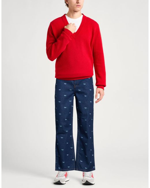 Maison Kitsuné Blue Jeans Cotton for men
