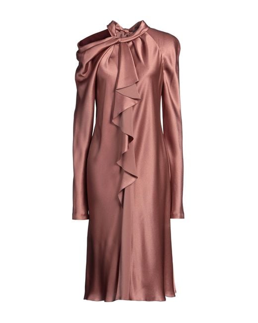Alberta Ferretti Red Midi Dress Acetate, Silk